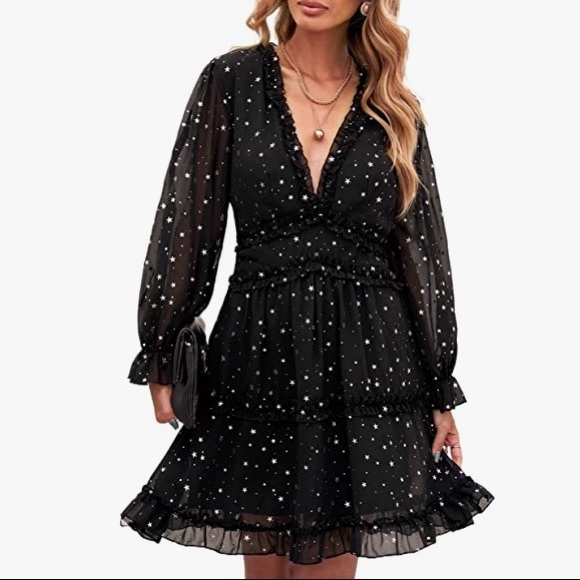 Summer Boho Floral Ruffles Casual Backless mini Dress (brand new in package) - Picture 2 of 8